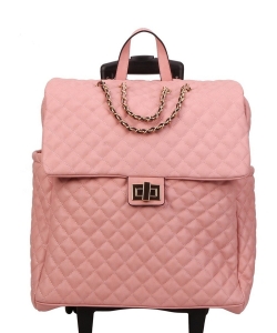 Fashion Quilted Luggage Bag XC6575 PINK/